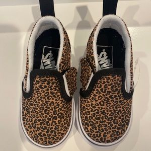 Leopard Vans Slip on - toddler girl